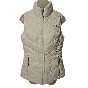 New Balance Women’s Quilted Puffer Vest - White - Size Small - Full Zip